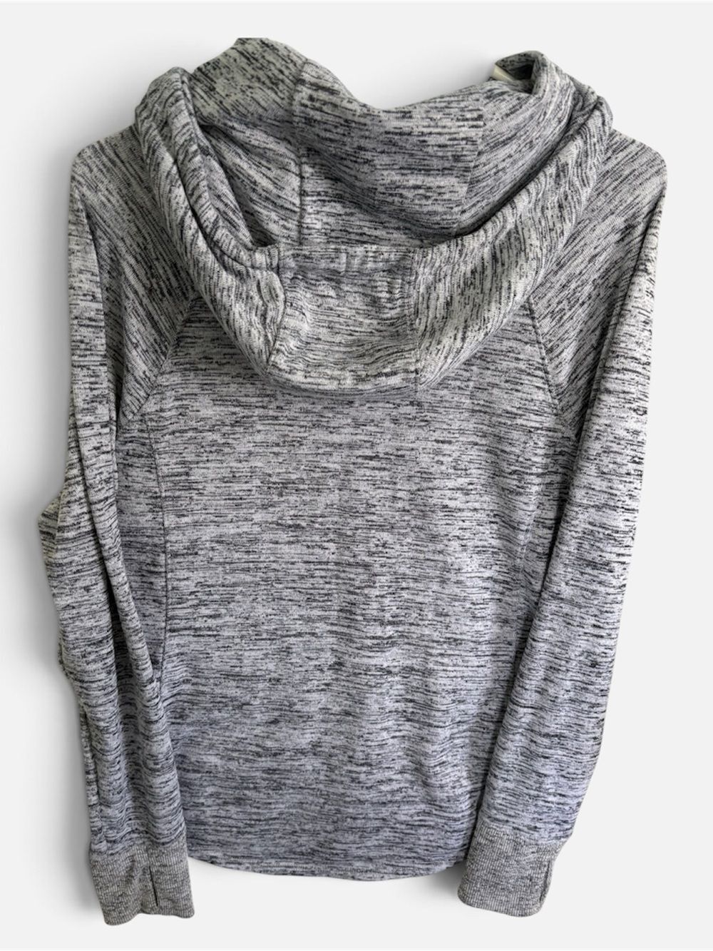 Athleta Outfit Bundle Size M/T Gray Speckled Hoodie & Black Elation 7/8 Leggings - Picture 4 of 15